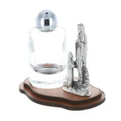 Palais du Rosaire Apparition de Lourdes argentée avec fiole d'eau de Lourdes 20 ml^ Cadre Religieux
