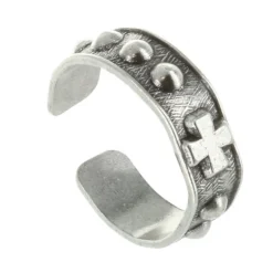 Palais du Rosaire Bague dizainier réglable en métal argenté^ Bague Dizainier | Bague Métal
