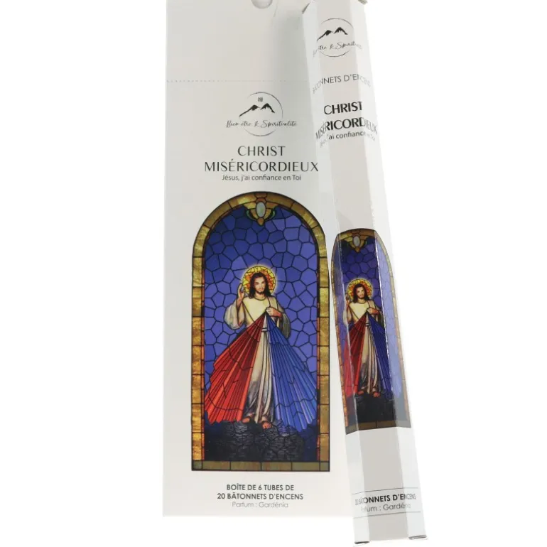 Palais du Rosaire 120 batonnets d'encens Christ Miséricordieux et une prière^ Encens En Bâtonnets