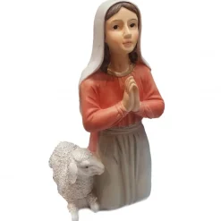 Palais du Rosaire Bernadette avec son mouton 30 cm^ Statue De Sainte Bernadette