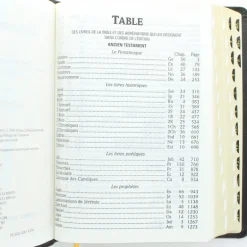 Palais du Rosaire BIBLE SEGOND 1910 Gros caractères couverture en cuir et feuilles dorées avec onglets^ Bible Catholique | Livre De Prière