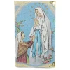 Palais du Rosaire Bloc notes Notre Dame de Lourdes avec couverture en tissu brodé de fil doré^ Marque-Page | Bloc Et Stylo