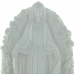 Palais du Rosaire Bénitier de la Vierge Miraculeuse en résine blanche 14cm^ Bénitier