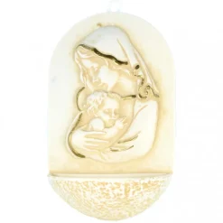 Palais du Rosaire Bénitier Vierge Mère en résine 13cm^ Bénitier
