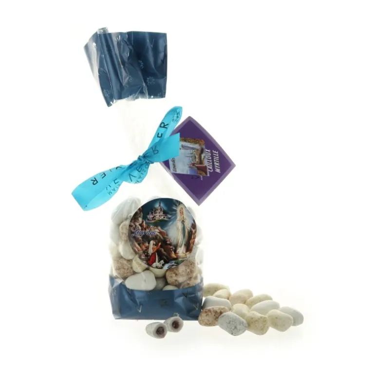 Palais du Rosaire Bonbons Cailloux des Pyrénées à la Myrtille 250g^ Saveur Pyrénéenne Et Régionale