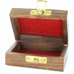 Palais du Rosaire Boîte à chapelet en bois avec croix en laiton 8cm^ Boîte À Chapelet