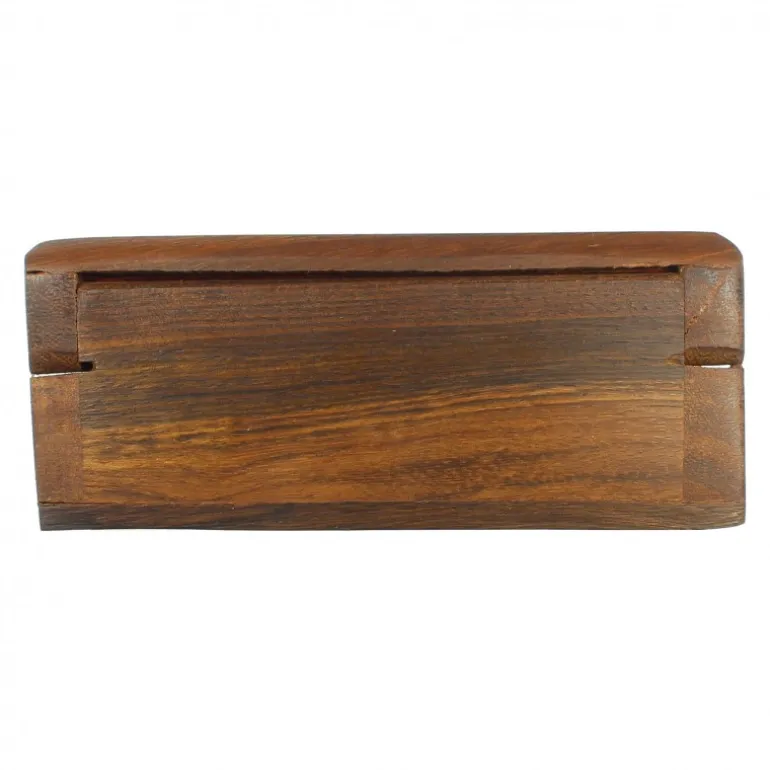 Palais du Rosaire Boîte à chapelet en bois avec croix en laiton 8cm^ Boîte À Chapelet