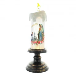 Palais du Rosaire Bougeoir Led de l'Apparition de Lourdes^ Bougie Électrique | Bougie De Dévotion