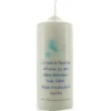 Palais du Rosaire Bougie blanche avec citation les Fruits de l'Esprit 15x6cm^ Bougie De Dévotion