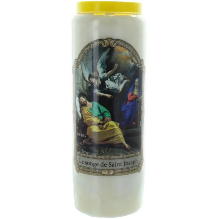 Palais du Rosaire Bougie neuvaine le Songe de Saint Joseph 17,5cm^ Bougie Neuvaine