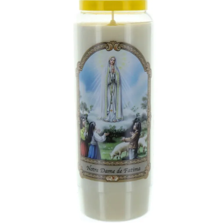 Palais du Rosaire Bougie Neuvaine Notre Dame de Fatima 17,5cm^ Bougie Neuvaine