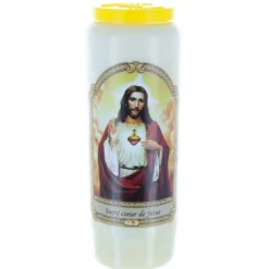 Palais du Rosaire Bougie Neuvaine Sacré Coeur de Jésus 17,5 cm^ Bougie Neuvaine