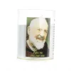 Palais du Rosaire Bougie veilleuse du Padre Pio avec prière^ Bougie De Dévotion
