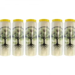 Palais du Rosaire 6 bougies de Neuvaine Arbre de Vie protecteur 17,5cm^ Bougie Neuvaine