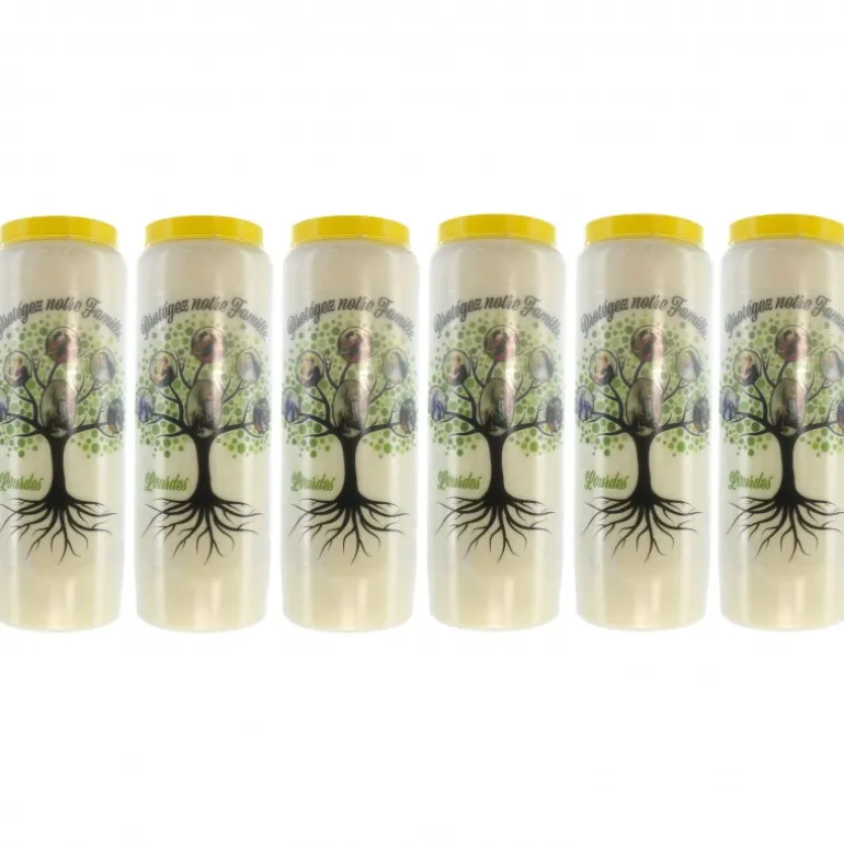 Palais du Rosaire 6 bougies de Neuvaine Arbre de Vie protecteur 17,5cm^ Bougie Neuvaine