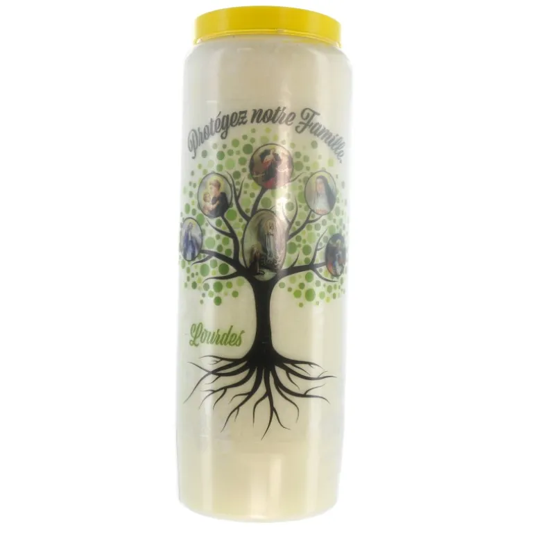 Palais du Rosaire 3 bougies de Neuvaine Arbre de Vie protecteur 17,5cm^ Bougie Neuvaine