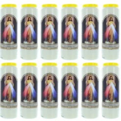 Palais du Rosaire 12 Bougies de Neuvaine Christ Miséricordieux 17,5cm^ Bougie Neuvaine
