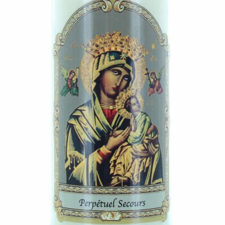 Palais du Rosaire 6 Bougies Neuvaine de Notre Dame du Perpétuel Secours 17,5cm^ Bougie Neuvaine