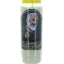 Palais du Rosaire 3 Bougies Neuvaine de Padre Pio 17,5cm^ Bougie Neuvaine