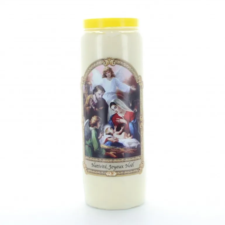 Palais du Rosaire 6 Bougies neuvaine Nativité, Joyeux Noël^ Bougie Neuvaine