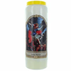 Palais du Rosaire 12 Bougies Neuvaine Saint Michel 17,5 cm^ Bougie Neuvaine