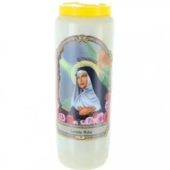 Palais du Rosaire 20 Bougies Neuvaine Sainte Rita 17,5 cm^ Bougie Neuvaine