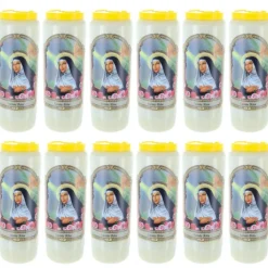 Palais du Rosaire 12 Bougies Neuvaine Sainte Rita 17,5 cm^ Bougie Neuvaine