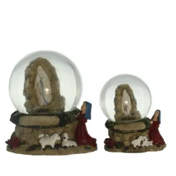 Palais du Rosaire Boule à neige de Notre Dame de Lourdes avec Bernadette de 9,5cm^ Boule À Neige