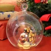 Palais du Rosaire Boule de Noel en verre de la Sainte Famille^ Décoration De Noël