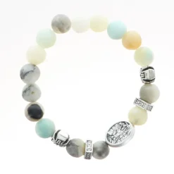 Palais du Rosaire Bracelet Ange Gardien pour enfants en pierres semi-précieuses^ Bracelet Fantaisie