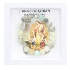 Palais du Rosaire Bracelet Ange Gardien pour enfants en pierres semi-précieuses^ Bracelet Fantaisie