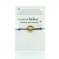 Palais du Rosaire Bracelet anneau en laiton doré