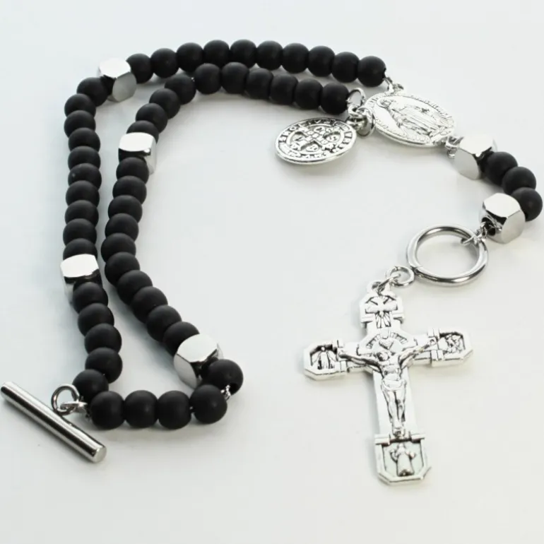 Palais du Rosaire Bracelet de combat de Saint Benoît avec livret Français et Anglais^ Bracelet Fantaisie
