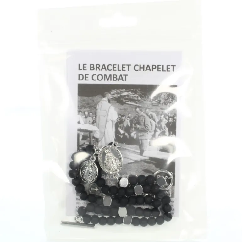 Palais du Rosaire Bracelet de combat de Saint Benoît avec livret Français et Anglais^ Bracelet Fantaisie