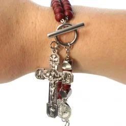 Palais du Rosaire Bracelet de combat de Saint Michel avec livret Français et Anglais^ Bracelet Fantaisie
