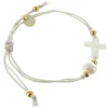Palais du Rosaire Bracelet de Communion en corde avec une croix en Nacre^ Communion | Bracelet Fantaisie