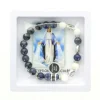Palais du Rosaire Bracelet de la Vierge Miraculeuse en pierres semi-précieuses^ Bracelet Fantaisie