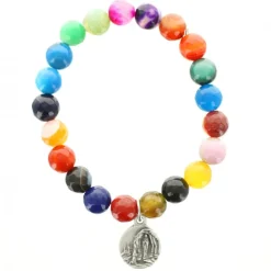 Palais du Rosaire Bracelet de l'Apparition avec pierres colorés^ Bracelet Fantaisie