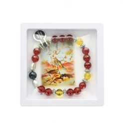 Palais du Rosaire Bracelet de l'Archange Saint Michel en pierres semi-précieuses^ Bracelet Fantaisie