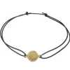 Palais du Rosaire Bracelet de Lourdes en corde avec une médaille en Plaqué Or^ Bracelet Plaqué Or