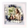 Palais du Rosaire Bracelet de Notre Dame de Lourdes en pierres semi-précieuses^ Bracelet Fantaisie