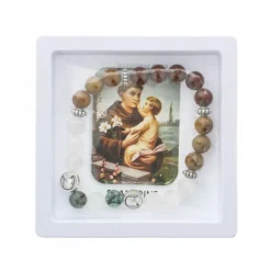 Palais du Rosaire Bracelet de Saint Antoine en pierres semi précieuses^ Bracelet Fantaisie