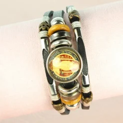 Palais du Rosaire Bracelet de Saint Benoît lumineux en similicuir et métal^ Bracelet Fantaisie