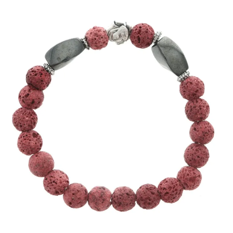Palais du Rosaire Bracelet de Sainte Rita en pierre de lave^ Bracelet Fantaisie