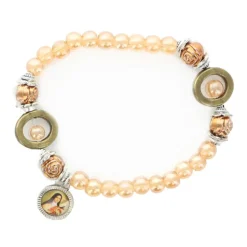 Palais du Rosaire Bracelet de Sainte Thérèse avec perles translucides^ Bracelet Fantaisie