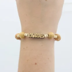 Palais du Rosaire Bracelet dizainier de Lourdes en bois d'olivier^ Bracelet Dizainier
