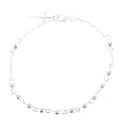 Palais du Rosaire Bracelet dizainier en Argent avec une croix^ Bracelet Argent