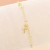 Palais du Rosaire Bracelet dizainier en or 18 carats avec croix pendante^ Bracelet Dizainier
