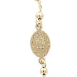 Palais du Rosaire Bracelet dizainier en plaqué or avec médaille Miraculeuse et une croix^ Bracelet Plaqué Or