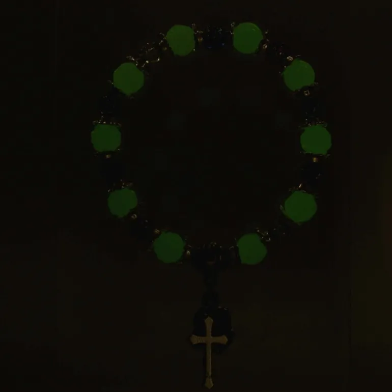 Palais du Rosaire Bracelet dizainier grains lumineux et Apparition de Lourdes^ Bracelet Dizainier